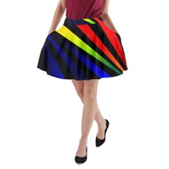 Graphic Design Computer Graphics A-line Pocket Skirt by Celenk