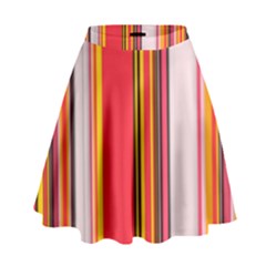 Abstract Background Pattern Textile High Waist Skirt by Celenk