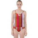 Abstract Background Pattern Textile Cut Out Top Tankini Set View1