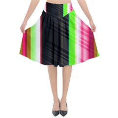 Abstract Background Pattern Textile Flared Midi Skirt by Celenk