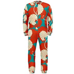 Floral Asian Vintage Pattern Onepiece Jumpsuit (men)  by NouveauDesign