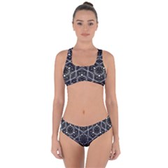 Design Art Pattern Decorative Criss Cross Bikini Set by Celenk