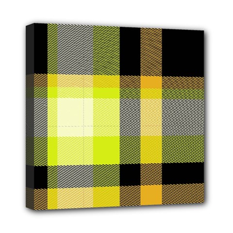 Tartan Abstract Background Pattern Textile 5 Mini Canvas 8  X 8  by Celenk