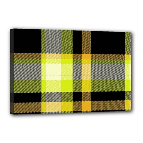 Tartan Abstract Background Pattern Textile 5 Canvas 18  X 12  by Celenk