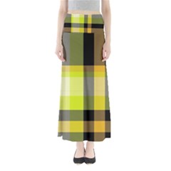 Tartan Abstract Background Pattern Textile 5 Full Length Maxi Skirt by Celenk