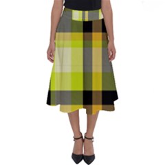 Tartan Abstract Background Pattern Textile 5 Perfect Length Midi Skirt by Celenk