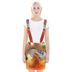 Dirty Dirt Image Spiral Wave Braces Suspender Skirt by Celenk