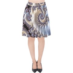 Fractal Art Design Fantasy 3d Velvet High Waist Skirt by Celenk