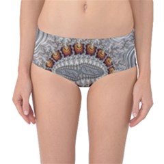 Fractal Fantasy Design Imagination Mid-waist Bikini Bottoms by Celenk