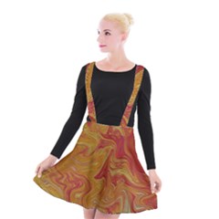 Texture Pattern Abstract Art Suspender Skater Skirt by Celenk