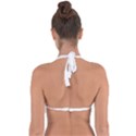 Black On White Polka Dot Pattern Halter Neck Bikini Top View2