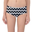 Wave Pattern Wavy Halftone Mid-Waist Bikini Bottoms View1