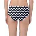 Wave Pattern Wavy Halftone Mid-Waist Bikini Bottoms View2