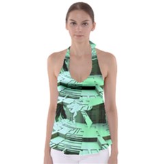 Futuristic Urban Architecture Babydoll Tankini Top by Celenk