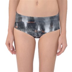 Destruction War Conflict Explosive Mid-waist Bikini Bottoms by Celenk