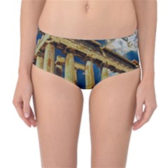 Athens Greece Ancient Architecture Mid-waist Bikini Bottoms by Celenk