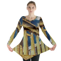 Athens Greece Ancient Architecture Long Sleeve Tunic  by Celenk