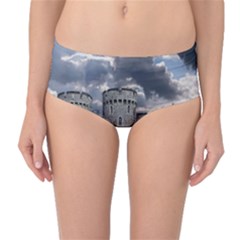 Castle Building Architecture Mid-waist Bikini Bottoms by Celenk