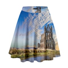 Ruin Church Ancient Architecture High Waist Skirt by Celenk