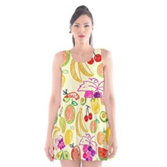 Cute Fruits Pattern Scoop Neck Skater Dress by paulaoliveiradesign