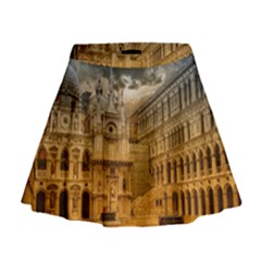 Palace Monument Architecture Mini Flare Skirt by Celenk