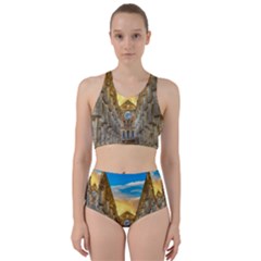 Abbey Ruin Architecture Medieval Racer Back Bikini Set by Celenk