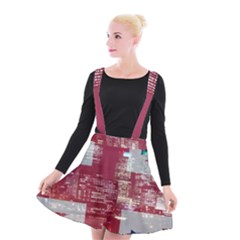 London England City Suspender Skater Skirt by Celenk