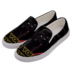 Darth Vader Cat Men s Canvas Slip Ons by Valentinaart