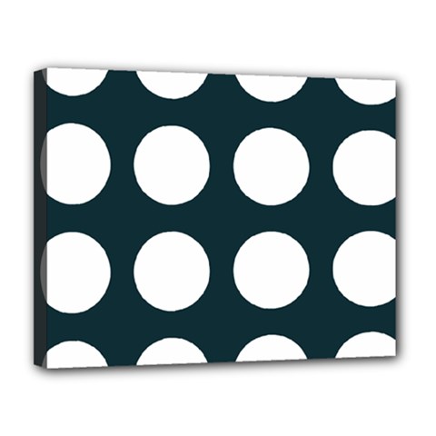Big Dot Teal Blue Canvas 14  X 11  by snowwhitegirl