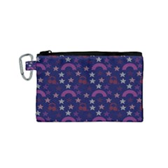 Music Stars Navy Canvas Cosmetic Bag (small) by snowwhitegirl