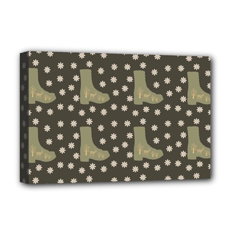 Charcoal Boots Deluxe Canvas 18  X 12   by snowwhitegirl