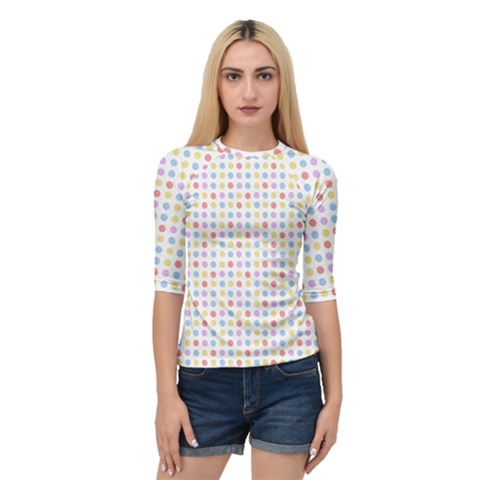 Blue Pink Yellow Eggs On White Quarter Sleeve Raglan Tee by snowwhitegirl