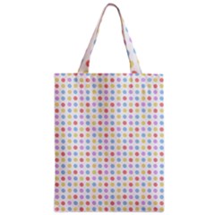 Blue Pink Yellow Eggs On White Zipper Classic Tote Bag by snowwhitegirl