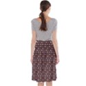Grey Pink Lilac Brown Eggs On Brown Midi Beach Skirt View2