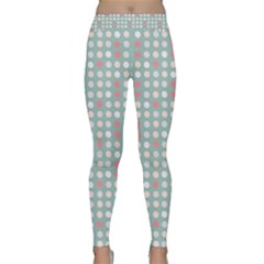 Pink Peach Grey Eggs On Teal Classic Yoga Leggings by snowwhitegirl