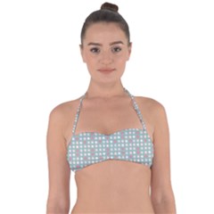 Pink Peach Grey Eggs On Teal Halter Bandeau Bikini Top by snowwhitegirl
