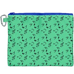 Green Music Canvas Cosmetic Bag (xxxl) by snowwhitegirl