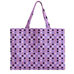 Black White Pink Blue Eggs On Violet Zipper Mini Tote Bag by snowwhitegirl