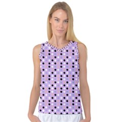 Black White Pink Blue Eggs On Violet Women s Basketball Tank Top by snowwhitegirl