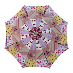 Quilt Of My Patterns Golf Umbrellas by snowwhitegirl