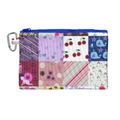 Quilt Of My Patterns Canvas Cosmetic Bag (large) by snowwhitegirl