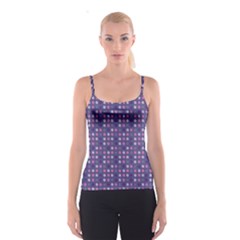 Violet Grey Purple Eggs On Grey Blue Spaghetti Strap Top by snowwhitegirl