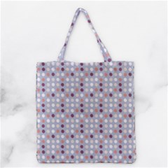 Pink Purple White Eggs On Lilac Grocery Tote Bag by snowwhitegirl