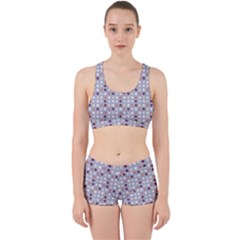 Pink Purple White Eggs On Lilac Work It Out Sports Bra Set by snowwhitegirl