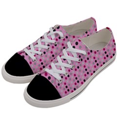 Grey Magenta Eggs On Pink Women s Low Top Canvas Sneakers by snowwhitegirl