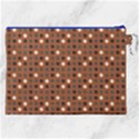 Grey Eggs On Russet Brown Canvas Cosmetic Bag (XXL) View2