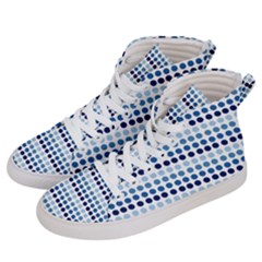 Blue Dots Women s Hi-top Skate Sneakers by snowwhitegirl