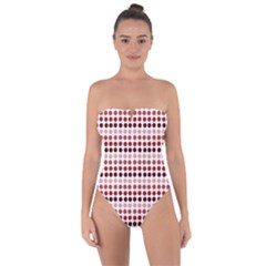Reddish Dots Tie Back One Piece Swimsuit by snowwhitegirl