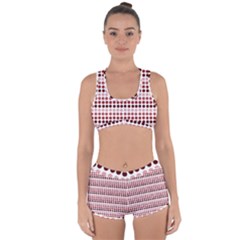 Reddish Dots Racerback Boyleg Bikini Set by snowwhitegirl