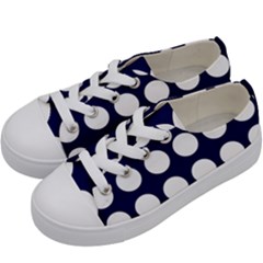 Big Dot Blue Kids  Low Top Canvas Sneakers by snowwhitegirl